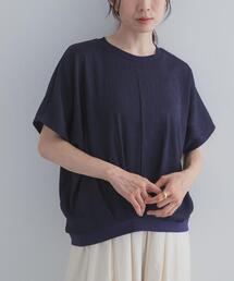 セール】異素材ドッキングスリーブプルオーバー（Tシャツ/カットソー