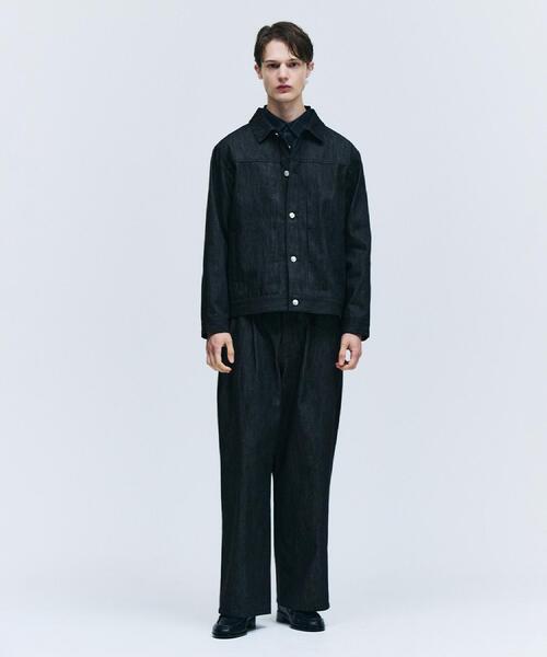 tk.TAKEO KIKUCHI(ティーケータケオキクチ)の「【色褪せしにくいデニム/セットアップ対応可】Comfy Fadeless Denim Seriesデニムジャケット(ブルゾン・メンズ・ネイビー/ブラック・03/02)」の9枚目の写真