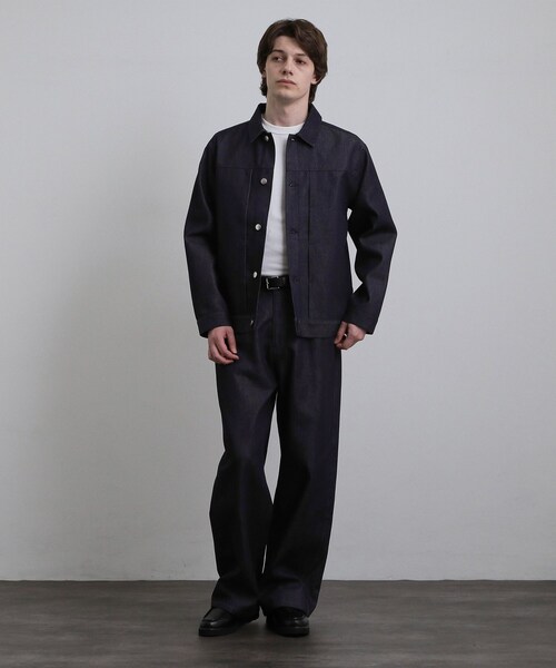 tk.TAKEO KIKUCHI(ティーケータケオキクチ)の「【色褪せしにくいデニム/セットアップ対応可】Comfy Fadeless Denim Seriesデニムジャケット(ブルゾン・メンズ・ネイビー/ブラック・03/02)」の13枚目の写真