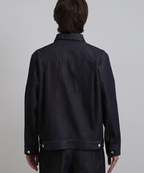 tk.TAKEO KIKUCHI(ティーケータケオキクチ)の「【色褪せしにくいデニム/セットアップ対応可】Comfy Fadeless Denim Seriesデニムジャケット(ブルゾン・メンズ・ネイビー/ブラック・03/02)」の19枚目の写真