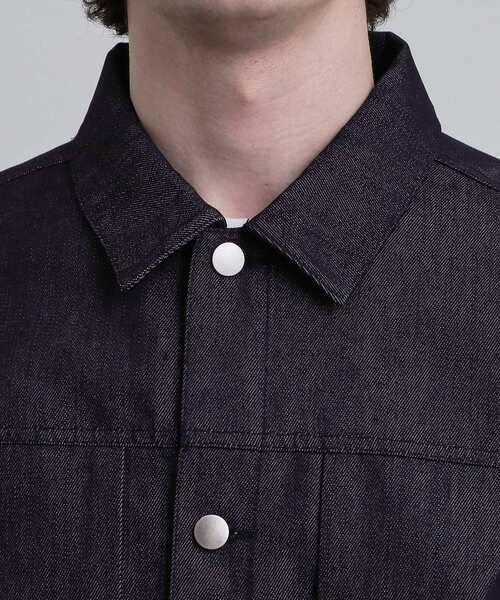 tk.TAKEO KIKUCHI(ティーケータケオキクチ)の「【色褪せしにくいデニム/セットアップ対応可】Comfy Fadeless Denim Seriesデニムジャケット(ブルゾン・メンズ・ネイビー/ブラック・03/02)」の20枚目の写真