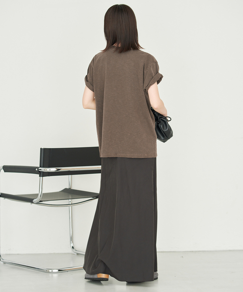 SLOBE IENA(スローブイエナ)の「スラブピグメントロゴTEE(Tシャツ/カットソー・レディース・ブラウン/アイボリー/ブラック系その他・FREE)」の7枚目の写真