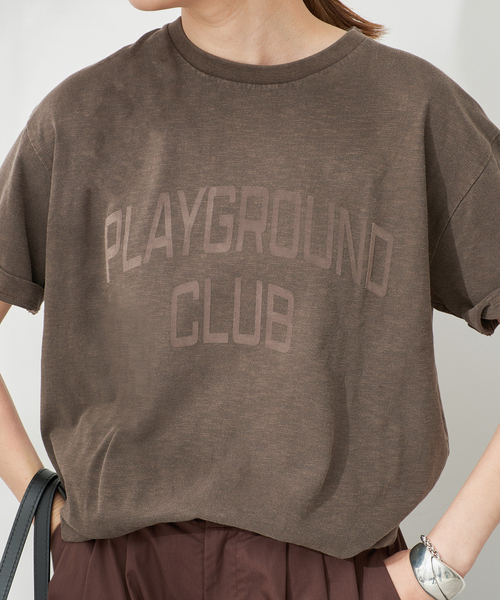 SLOBE IENA(スローブイエナ)の「スラブピグメントロゴTEE(Tシャツ/カットソー・レディース・ブラウン/アイボリー/ブラック系その他・FREE)」の13枚目の写真
