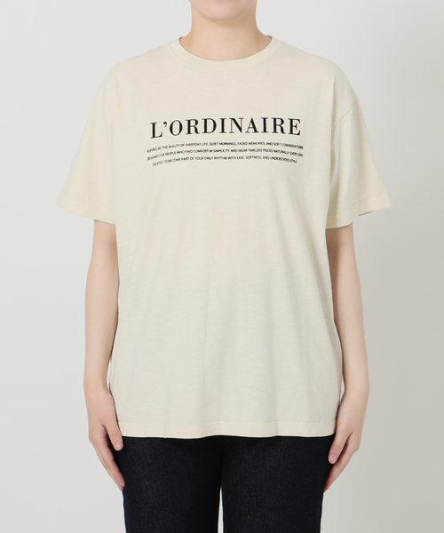 SLOBE IENA(スローブイエナ)の「スラブピグメントロゴTEE(Tシャツ/カットソー・レディース・ブラウン/アイボリー/ブラック系その他・FREE)」の16枚目の写真