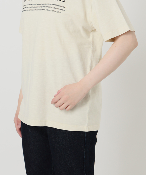 SLOBE IENA(スローブイエナ)の「スラブピグメントロゴTEE(Tシャツ/カットソー・レディース・ブラウン/アイボリー/ブラック系その他・FREE)」の21枚目の写真