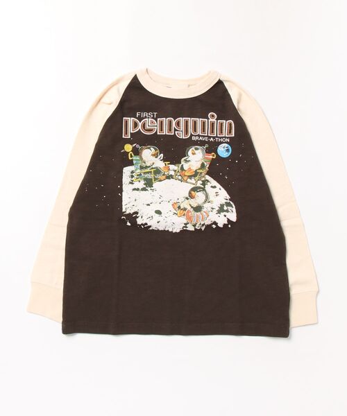 DENIM DUNGAREE（デニムダンガリー）の「PENGUIN L/S Tee（Tシャツ/カットソー・キッズ・ブラック/ライトブルー・145cm）」の2枚目の写真