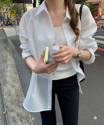 ストライプオーバーサイズシャツ