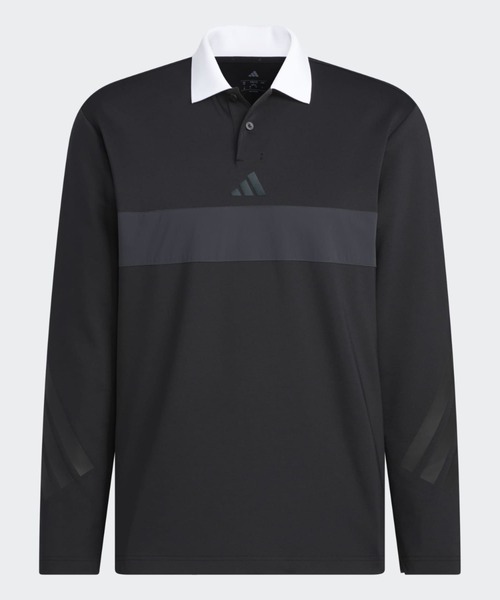 adidas（アディダス）の「ポロシャツ 長袖【adidas Golf/アディダスゴルフ】（ポロシャツ・メンズ・ブラック・X-LARGE/SMALL/MEDIUM/XX-LARGE/LARGE）」の4枚目の写真