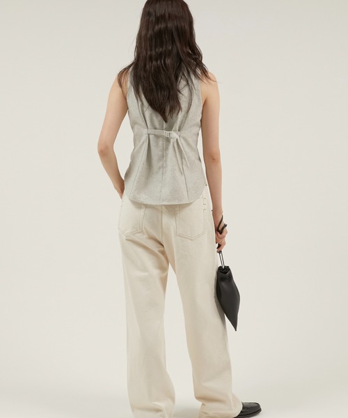 LA PEAU DE GEM(ラポドゥジェム)の「【LA PEAU DE GEM】 tuck c/n tops / タッククルーネックトップス(その他トップス・レディース・ブラウン/ベージュ・FREE)」の7枚目の写真