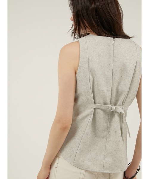 LA PEAU DE GEM(ラポドゥジェム)の「【LA PEAU DE GEM】 tuck c/n tops / タッククルーネックトップス(その他トップス・レディース・ブラウン/ベージュ・FREE)」の5枚目の写真