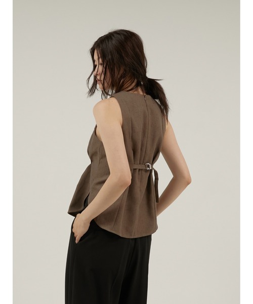 LA PEAU DE GEM(ラポドゥジェム)の「【LA PEAU DE GEM】 tuck c/n tops / タッククルーネックトップス(その他トップス・レディース・ブラウン/ベージュ・FREE)」の12枚目の写真