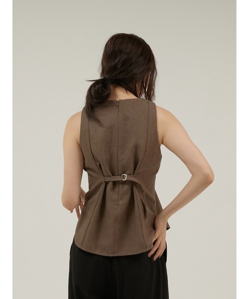 LA PEAU DE GEM(ラポドゥジェム)の「【LA PEAU DE GEM】 tuck c/n tops / タッククルーネックトップス(その他トップス・レディース・ブラウン/ベージュ・FREE)」の13枚目の写真