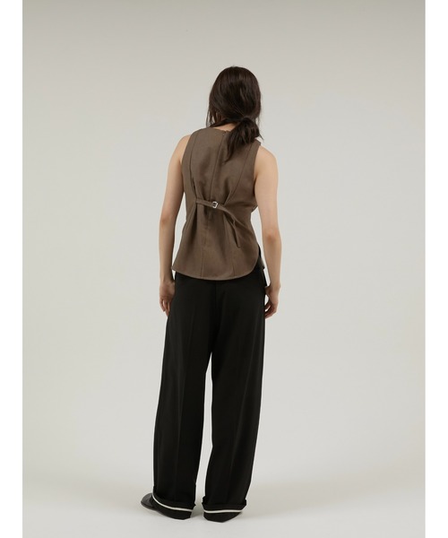 LA PEAU DE GEM(ラポドゥジェム)の「【LA PEAU DE GEM】 tuck c/n tops / タッククルーネックトップス(その他トップス・レディース・ブラウン/ベージュ・FREE)」の8枚目の写真