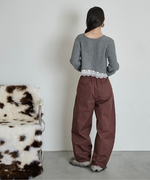 THE YOn(ザヨン)の「パイピングカーブパンツ(その他パンツ・レディース・チャコールグレー/ベージュ/ボルドー・S/M)」の20枚目の写真