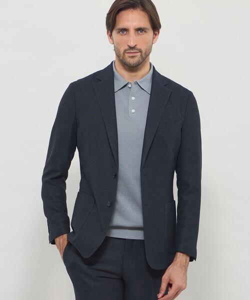 MACKINTOSH LONDON(マッキントッシュ ロンドン)の「【WEB・一部店舗限定】【BREASY JACKET】ウール混レノクロスセットアップジャケット(テーラードジャケット・メンズ・グレー/ダークネイビー・40/38)」の2枚目の写真