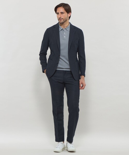 MACKINTOSH LONDON(マッキントッシュ ロンドン)の「【WEB・一部店舗限定】【BREASY JACKET】ウール混レノクロスセットアップジャケット(テーラードジャケット・メンズ・グレー/ダークネイビー・40/38)」の3枚目の写真