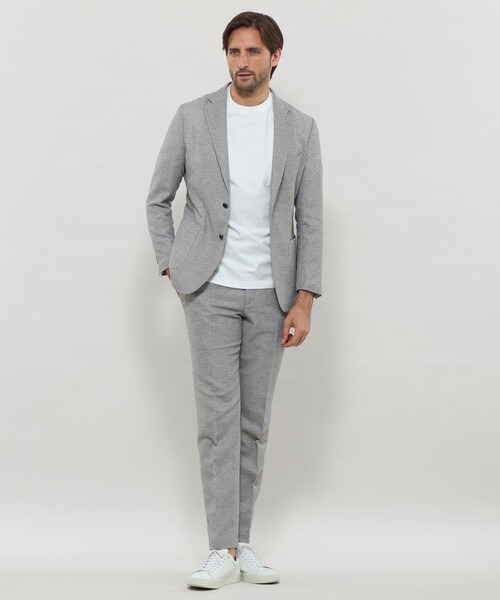 MACKINTOSH LONDON(マッキントッシュ ロンドン)の「【WEB・一部店舗限定】【BREASY JACKET】ウール混レノクロスセットアップジャケット(テーラードジャケット・メンズ・グレー/ダークネイビー・40/38)」の4枚目の写真