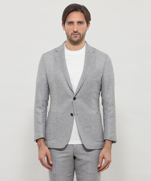MACKINTOSH LONDON(マッキントッシュ ロンドン)の「【WEB・一部店舗限定】【BREASY JACKET】ウール混レノクロスセットアップジャケット(テーラードジャケット・メンズ・グレー/ダークネイビー・40/38)」の5枚目の写真