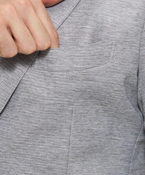 MACKINTOSH LONDON(マッキントッシュ ロンドン)の「【WEB・一部店舗限定】【BREASY JACKET】ウール混レノクロスセットアップジャケット(テーラードジャケット・メンズ・グレー/ダークネイビー・40/38)」の8枚目の写真