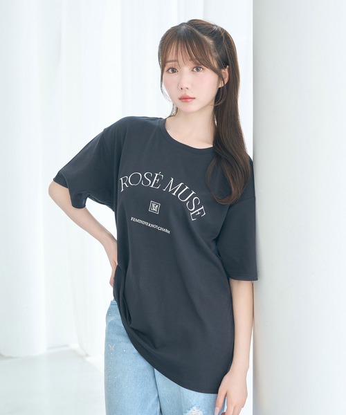 ROSE MUSE Arch logo T-shirtsロゴTシャツ ブラック Arch logo T-shirts（Tシャツ/カットソー）｜Rose Muse（ロゼミューズ