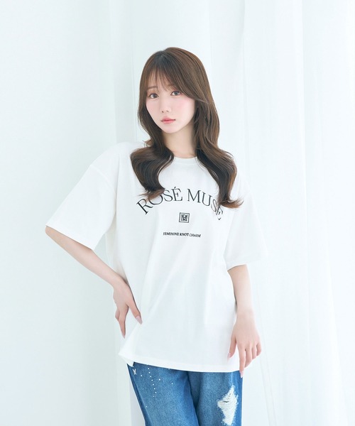 Arch logo T-shirts（Tシャツ/カットソー）｜Rose Muse（ロゼミューズ