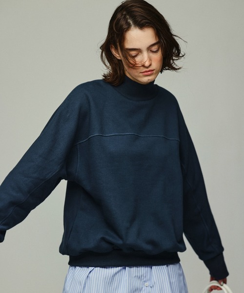 Kelen(ケレン)の「「KELEN / ケレン」裏起毛モックネックプルオーバー(Tシャツ/カットソー・レディース・オートミール/ブラック/ブルーグリーン/チャコールグレー・M)」の4枚目の写真