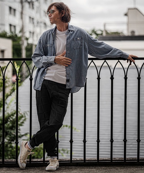 CAMBIO（カンビオ）の「ms6613-Lyocell Denim Shirt デニムシャツ(PF-262-010)（シャツ/ブラウス・メンズ・ブラック/ブルー・M/L）」の6枚目の写真