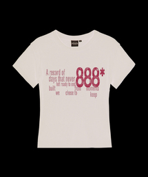 RECORD レディース スリムフィット 半袖Tシャツ 6 COLORS