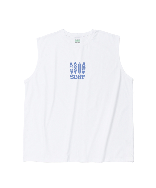 CARGOBROS(カーゴブロス)の「トラベルラインサーフドライフィットスリーブレス(ホワイト)(Tシャツ/カットソー・メンズ・その他・X-LARGE/2XL)」の2枚目の写真