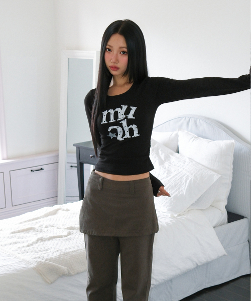 muahmuah（ムーアムーア）の「ドットスター シャーリング ロングスリーブ [ブラック]（Tシャツ/カットソー・レディース・その他・FREE）」の13枚目の写真
