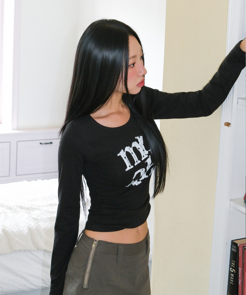 muahmuah（ムーアムーア）の「ドットスター シャーリング ロングスリーブ [ブラック]（Tシャツ/カットソー・レディース・その他・FREE）」の7枚目の写真