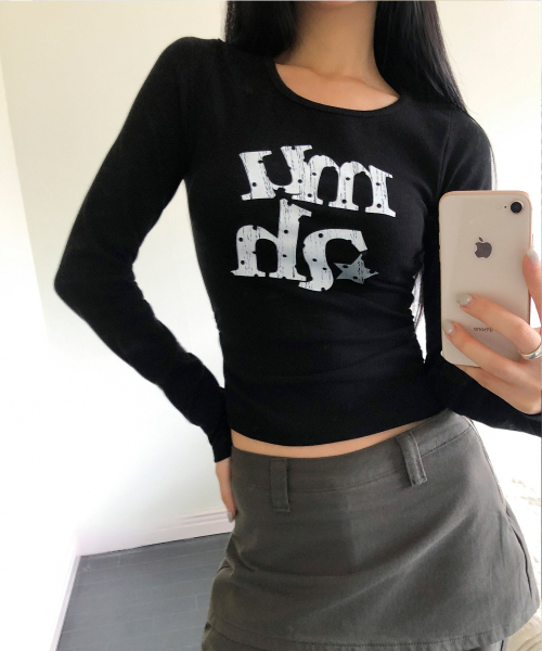 muahmuah（ムーアムーア）の「ドットスター シャーリング ロングスリーブ [ブラック]（Tシャツ/カットソー・レディース・その他・FREE）」の9枚目の写真