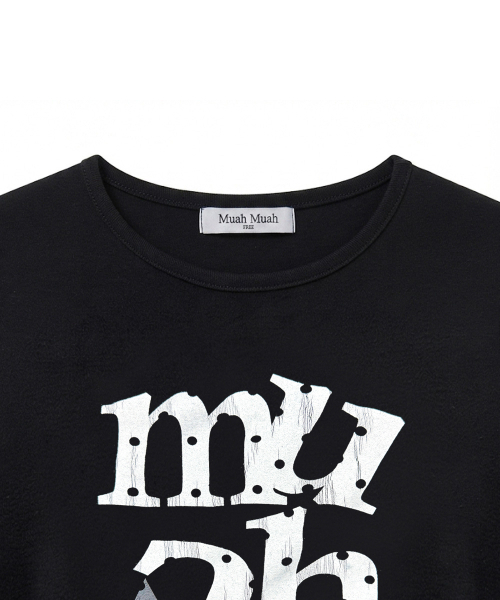 muahmuah（ムーアムーア）の「ドットスター シャーリング ロングスリーブ [ブラック]（Tシャツ/カットソー・レディース・その他・FREE）」の5枚目の写真