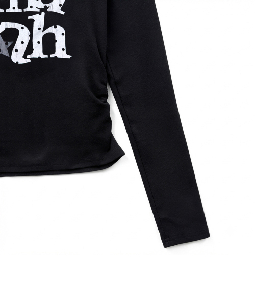 muahmuah（ムーアムーア）の「ドットスター シャーリング ロングスリーブ [ブラック]（Tシャツ/カットソー・レディース・その他・FREE）」の6枚目の写真