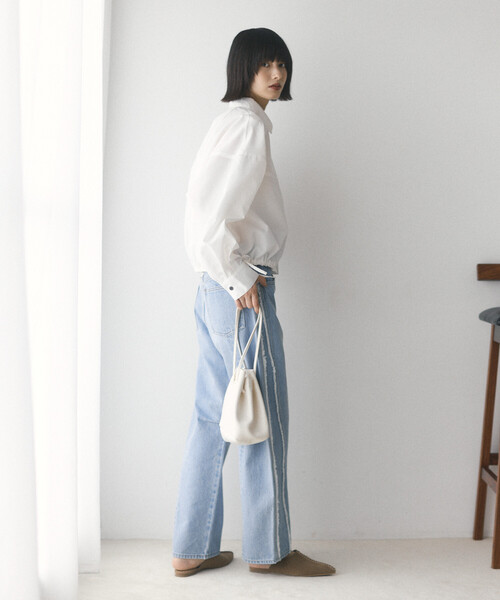 FREAK'S STORE(フリークスストア)の「Firsthand/ファーストハンド サイドフリンジ カーヴィーデニム【限定展開】(デニムパンツ・レディース・ネイビー/ブラック/サックスブルー・X-SMALL/SMALL/MEDIUM)」の17枚目の写真