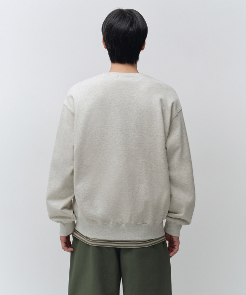 MUSINSA STANDARD（ムシンサスタンダード）の「オーバーサイズスウェットシャツ [オートミール]（スウェット・メンズ・その他・SMALL/MEDIUM/2XL/LARGE/X-LARGE/3XL）」の3枚目の写真