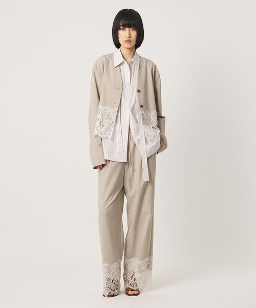 AEWEN MATOPH（イウエン マトフ）の「＜AEWEN MATOPH＞レース コンビ シャツブラウス（シャツ/ブラウス・レディース・ベージュ/ブラック・FREE）」の10枚目の写真