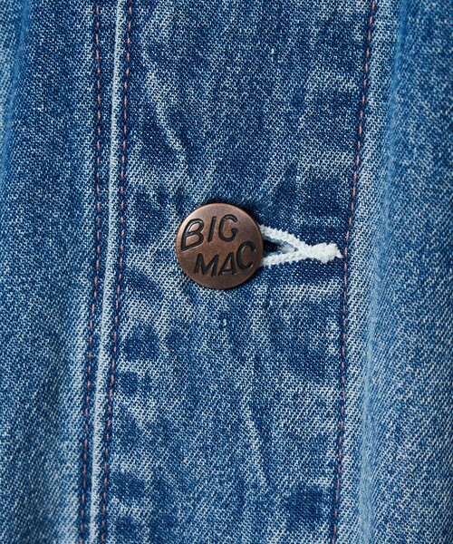 BIG MAC(ビッグマック)の「【BIG MAC / ビッグマック】DENIM COVERALL / デニムカバーオール/ユニセックス(デニムジャケット・メンズ・インディゴブルー・L/M)」の10枚目の写真