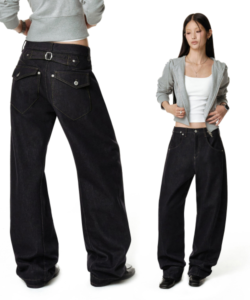 DECET WOMEN(デケット ウーマン)の「Engineered Pants DCWPT033CPINDIGO(デニムパンツ・レディース・その他・X-SMALL/LARGE/MEDIUM/SMALL)」の1枚目の写真