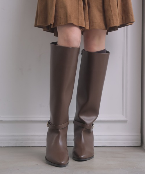 NOELA(ノエラ)の「ロングブーツ(ブーツ・レディース・ブラウン/ブラック・S/M/L)」の2枚目の写真