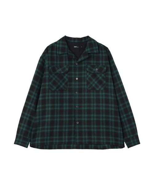 CRAFT STANDARD BOUTIQUE(クラフトスタンダードブティック)の「ネルタータンチェックシャツ(シャツ/ブラウス・メンズ・ブラック/グリーン/ホワイト・L/M)」の6枚目の写真
