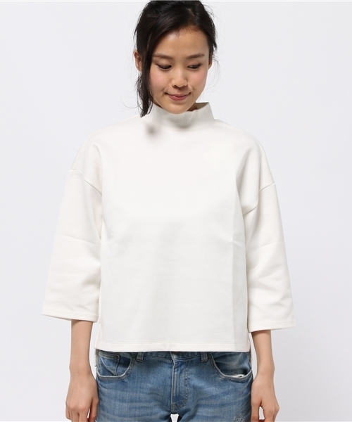 Rouge vif(ルージュヴィフ)の「ハイネックPO(Tシャツ/カットソー・レディース・ホワイト/ネイビー・FREE)」の3枚目の写真