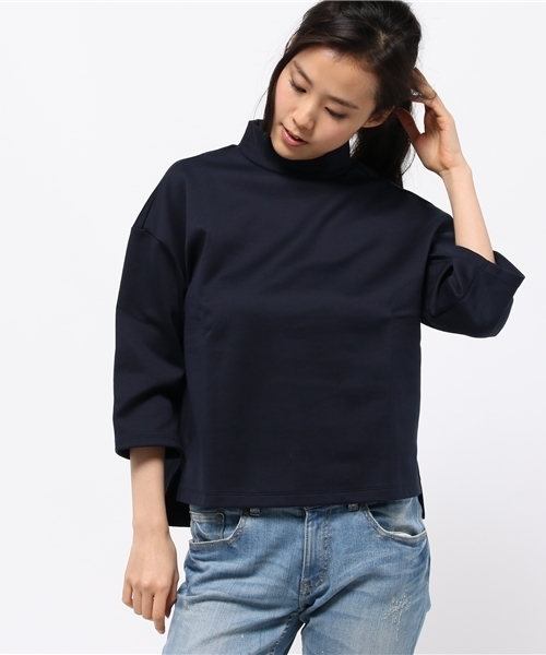 Rouge vif(ルージュヴィフ)の「ハイネックPO(Tシャツ/カットソー・レディース・ホワイト/ネイビー・FREE)」の13枚目の写真