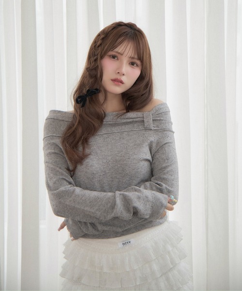 TITTY&CO.(ティティーアンドコー)の「レースフリルティアードスカート(スカート・レディース・ベージュ/ブラック/ホワイト・FREE)」の9枚目の写真