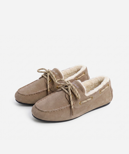 MAC MOC(マックモック)の「BONETA シューレースボートローファー_2colors(バレエシューズ・レディース・ダークブラウン/ベージュ/ブラウン/ブラック・22.5cm/23.5cm/23cm/24.5cm/24cm/25cm)」の4枚目の写真