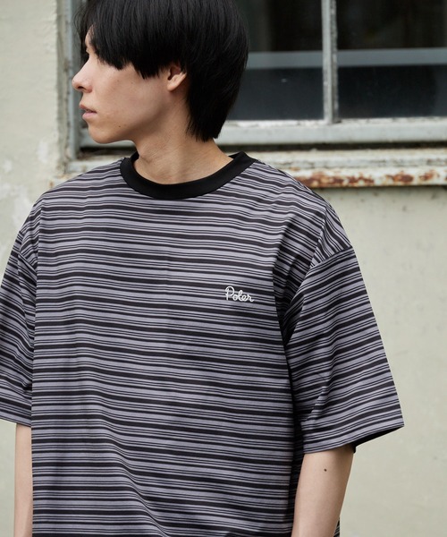 POLeR(ポーラー)の「POLeR/ポーラー 90's STRIPE QUICK DRY TEE 90年代ストライプクイックドライTシャツ 秋 秋服 2026年秋冬(Tシャツ/カットソー・メンズ・ベージュ/ホワイト/チャコール・M/XL)」の12枚目の写真