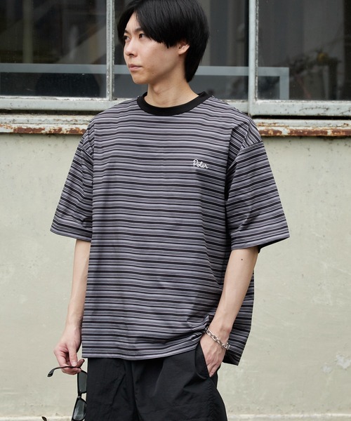 POLeR(ポーラー)の「POLeR/ポーラー 90's STRIPE QUICK DRY TEE 90年代ストライプクイックドライTシャツ 秋 秋服 2026年秋冬(Tシャツ/カットソー・メンズ・ベージュ/ホワイト/チャコール・M/XL)」の13枚目の写真