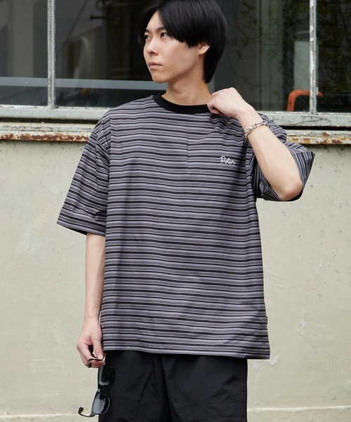 POLeR(ポーラー)の「POLeR/ポーラー 90's STRIPE QUICK DRY TEE 90年代ストライプクイックドライTシャツ 秋 秋服 2026年秋冬(Tシャツ/カットソー・メンズ・ベージュ/ホワイト/チャコール・M/XL)」の14枚目の写真