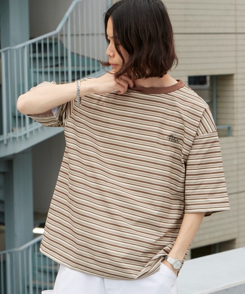 POLeR(ポーラー)の「POLeR/ポーラー 90's STRIPE QUICK DRY TEE 90年代ストライプクイックドライTシャツ 秋 秋服 2026年秋冬(Tシャツ/カットソー・メンズ・ベージュ/ホワイト/チャコール・M/XL)」の19枚目の写真