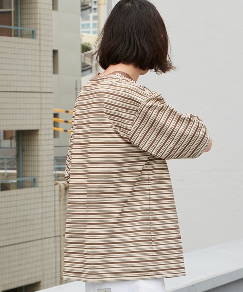POLeR(ポーラー)の「POLeR/ポーラー 90's STRIPE QUICK DRY TEE 90年代ストライプクイックドライTシャツ 秋 秋服 2026年秋冬(Tシャツ/カットソー・メンズ・ベージュ/ホワイト/チャコール・M/XL)」の20枚目の写真